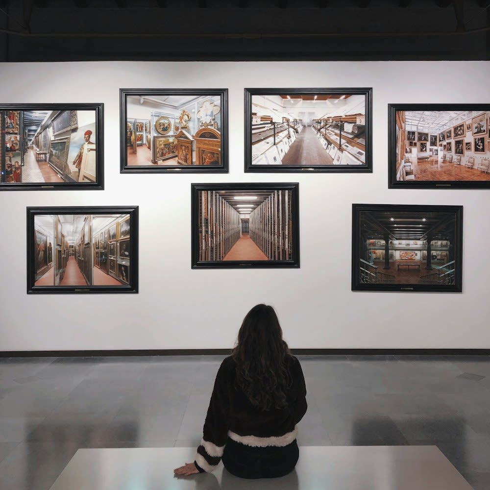 Curated interior art selection