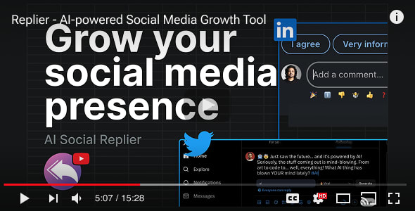 Replier SaaS - AI Content Generator for Social Media