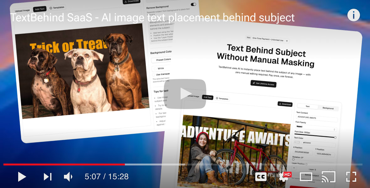 TextBehind SaaS Thumbnail
