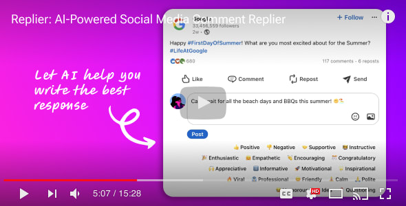 Replier - AI-Powered Social Media Comment Replier