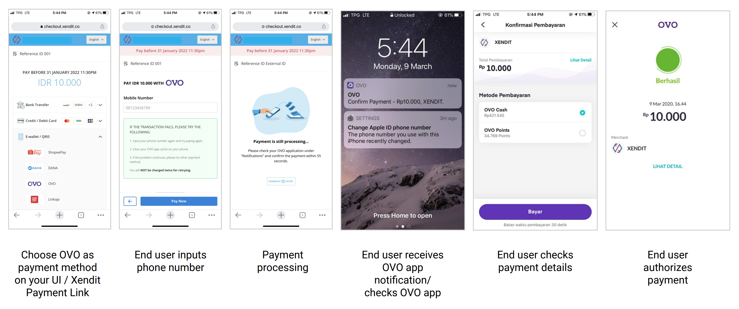 eWallet One Time Payment Flows Xendit Docs