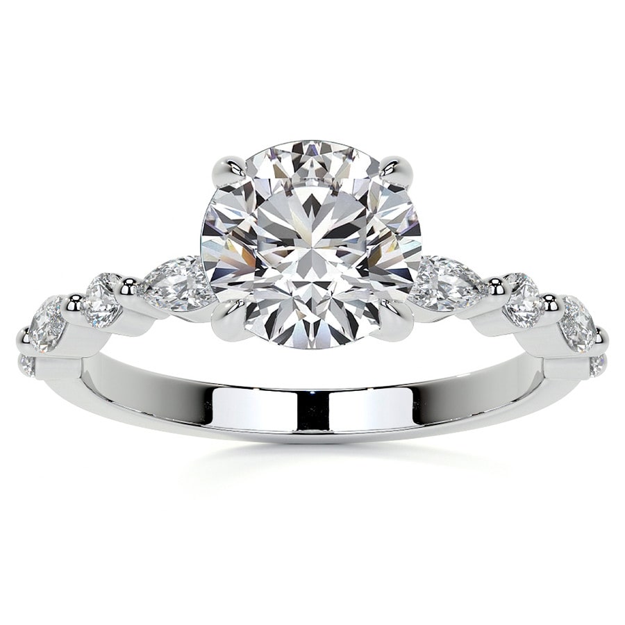 Elegant Round Lab Grown Diamond Engagement Ring