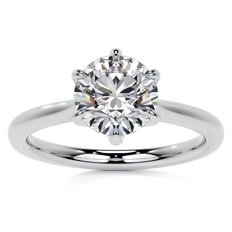 Petite Round Brilliant Lab Grown Diamond Solitaire Ring
