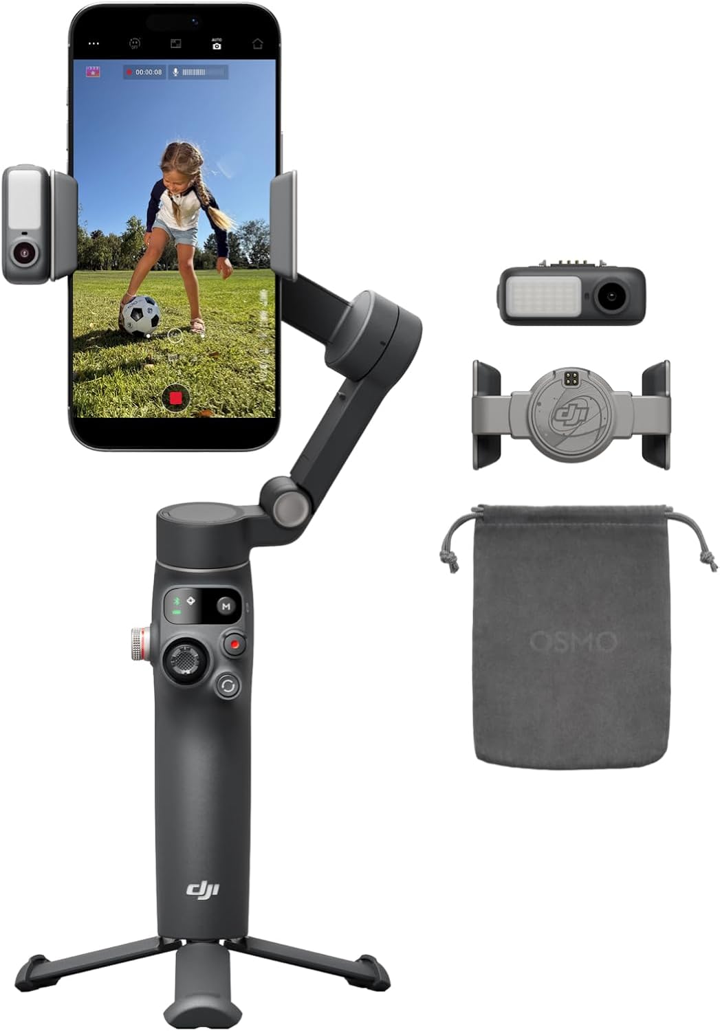 Osmo Mobile 8 Gimbal Estabilizador para teléfono, rotación panorámica de 360°, seguimiento nativo