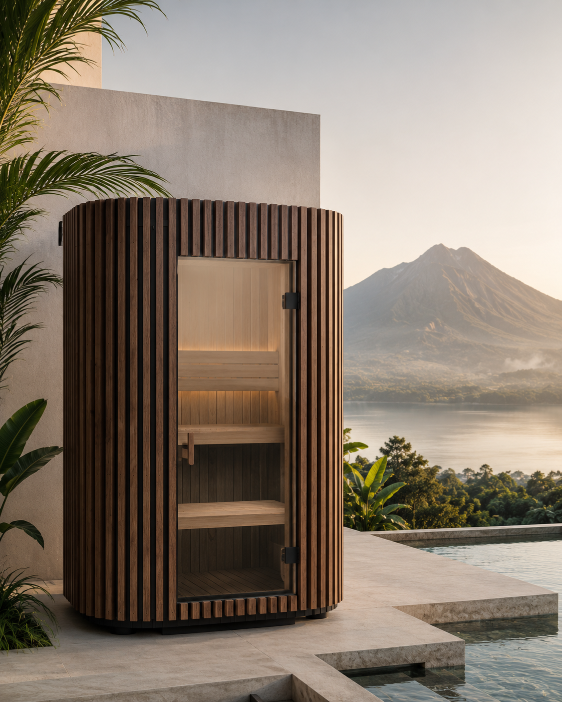 Modular outdoor sauna