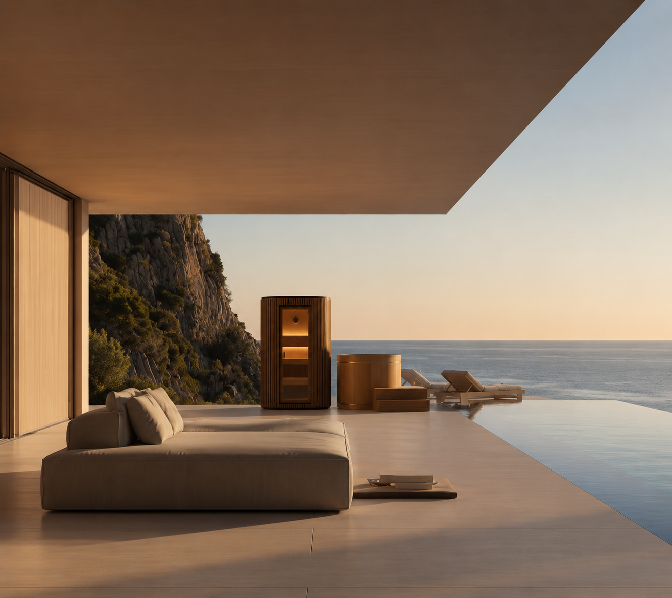 Luxury wellness zone with sauna in Bali