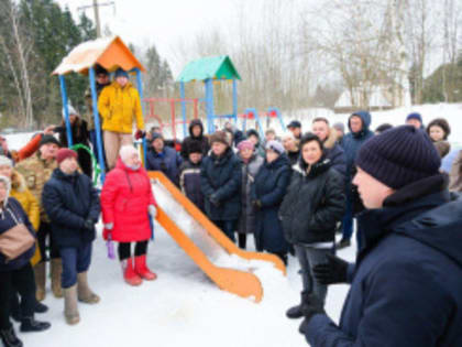 Глава Лобни встретилась с жителями микрорайона Луговая