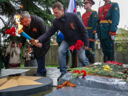 В День Великой Победы в селе Шкинь зажгли Огонь Памяти