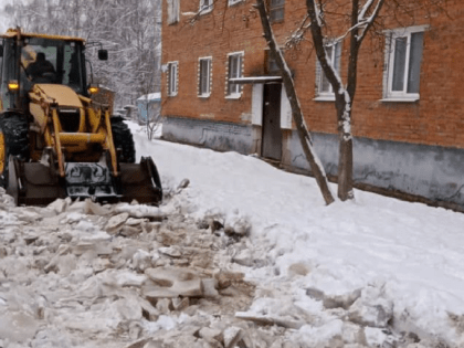 Более 400 кубометров снега было вывезено в Кашире на прошлой неделе