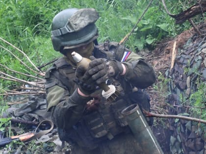 Минометный расчет подавил опорный пункт ВСУ в Запорожье