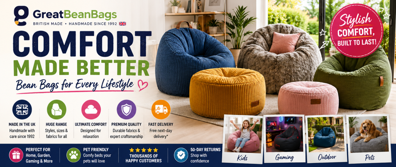 GreatBeanBags Review: Discover Stylish, Comfortable & Handmade Bean Bags in the UK