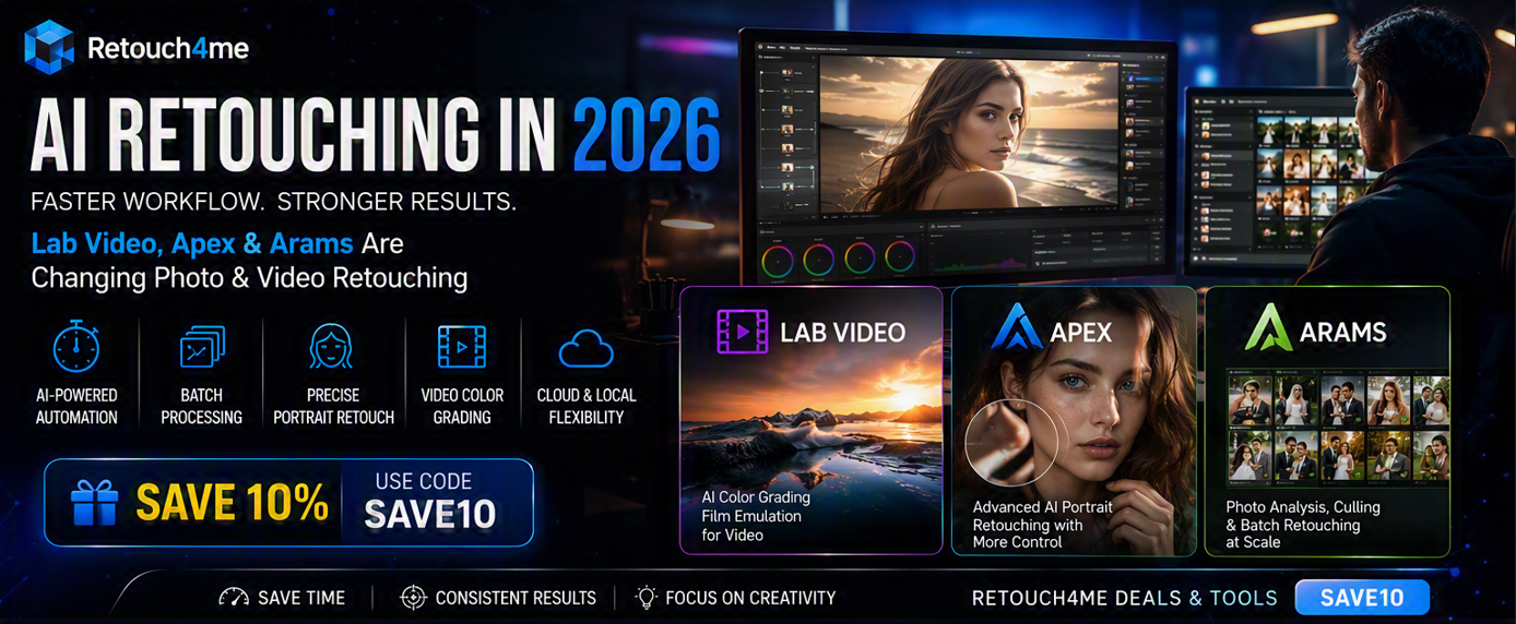 Retouch4me AI in 2026: How Lab Video, Apex and Arams Are Changing Photo & Video Retouching