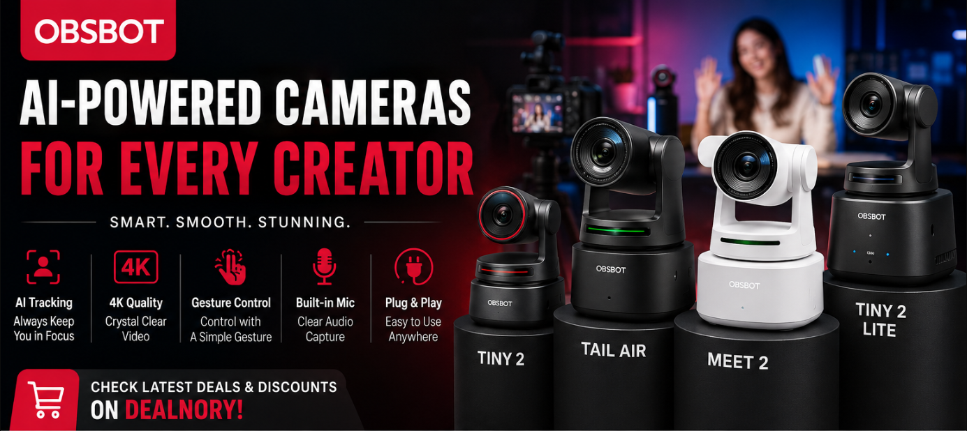 OBSBOT Review 2026: Best AI Cameras, Webcams & PTZ Cameras for Creators