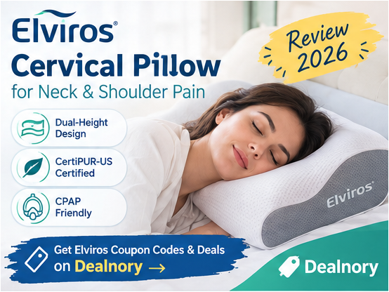 Elviros Review 2026: Cervical Memory Foam Pillows for Neck & Shoulder Pain
