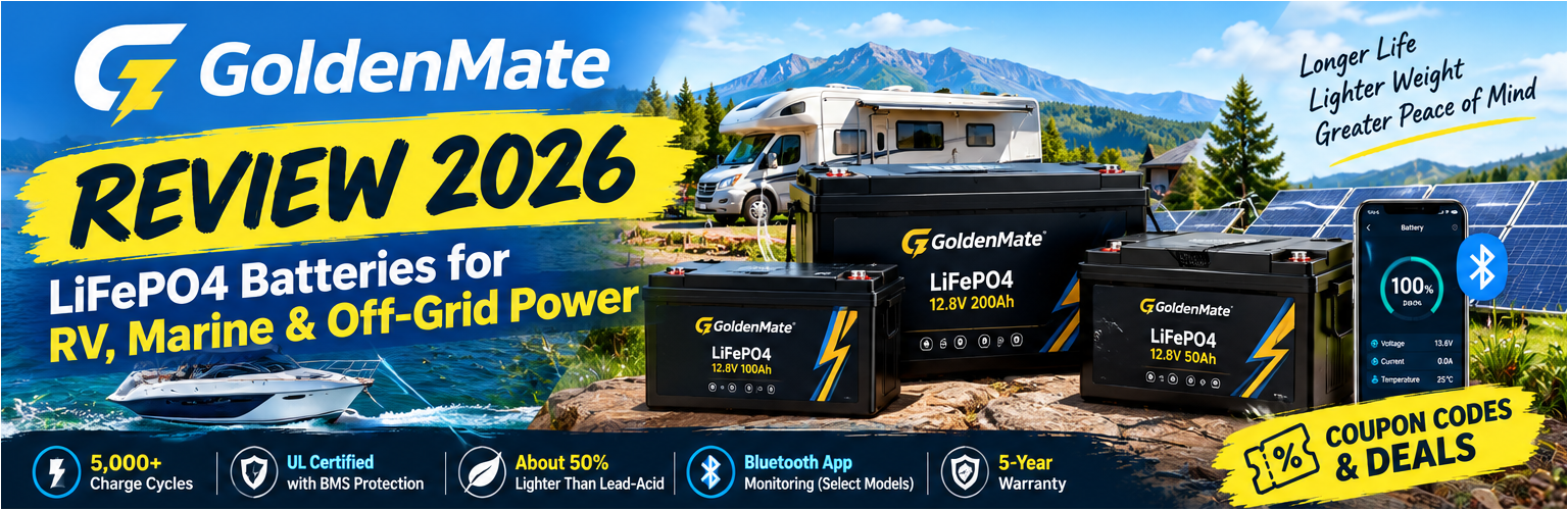 GoldenMate Review 2026: LiFePO4 Batteries for RV, Marine & Off-Grid Power