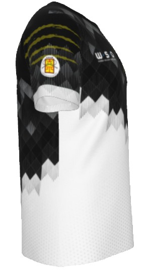 REFEREE BLACK WHITE SHORT SLEEVE ROUNDNECK