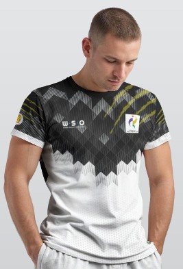 REFEREE BLACK WHITE SHORT SLEEVE ROUNDNECK