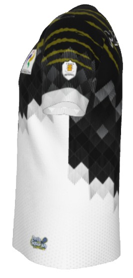 REFEREE BLACK WHITE SHORT SLEEVE ROUNDNECK