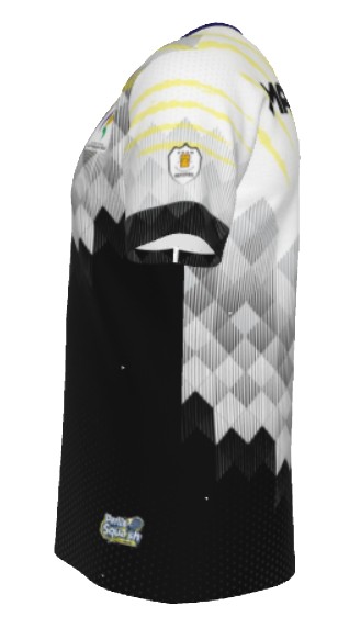 REFEREE WHITE BLACK SHORT SLEEVE ROUNDNECK