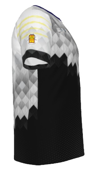 REFEREE WHITE BLACK SHORT SLEEVE ROUNDNECK