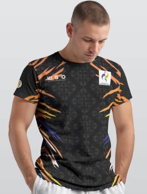 REFEREE ALL BLACK SHORT SLEEVE ROUND NECK