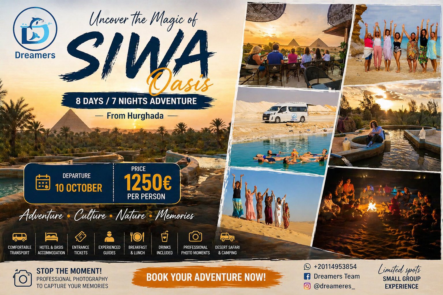 Siwa Oasis Adventure from Hurghada | Desert Safari, Salt Lakes & Camping Experience (8 Days / 7 Nights)