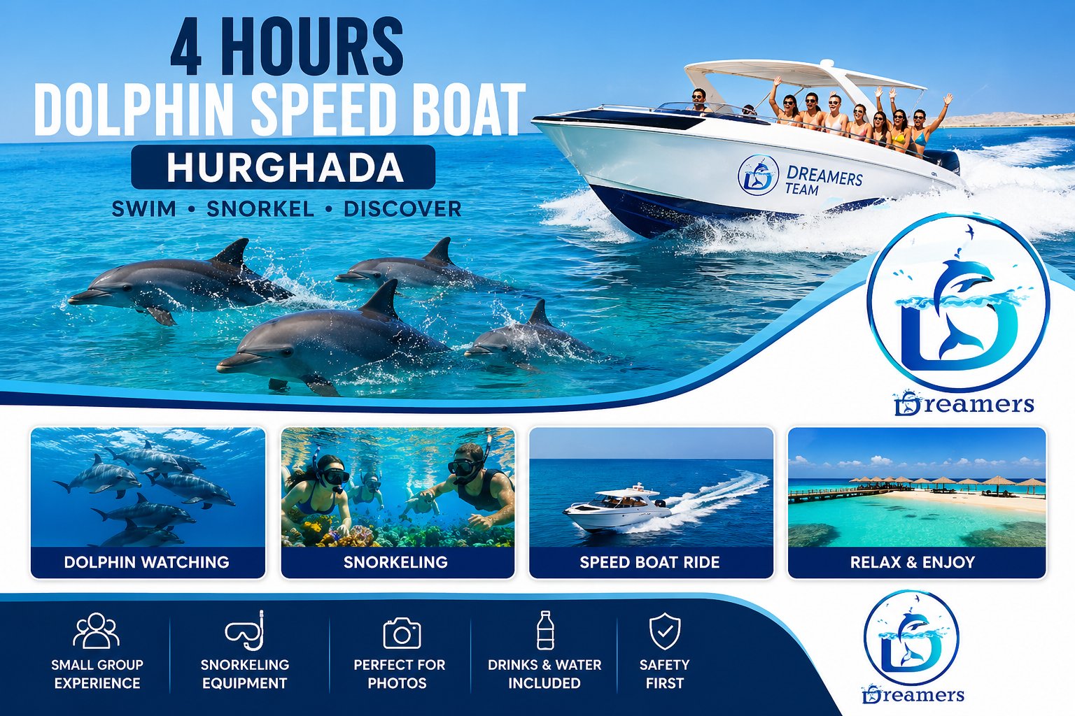 Private Speedboat Dolphin Tour Hurghada | 4 Hours Red Sea Adventure