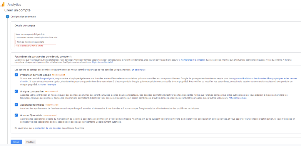 configurer un compte et une propriété google analytics, Comment configurer un compte et une propriété Google Analytics?, Michel YEBOUA