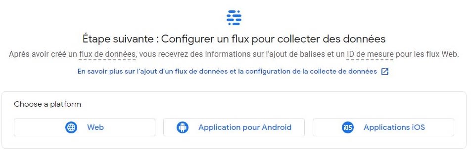 créer un flux de données Google Analytics 4