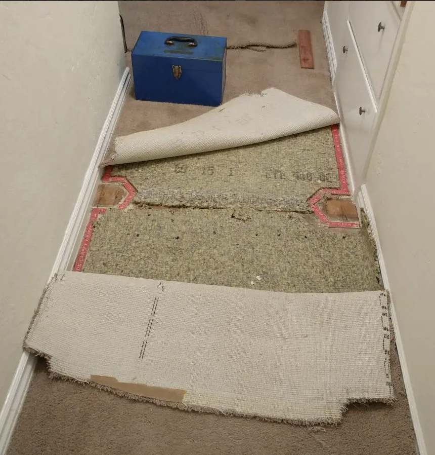 New carpet installation before