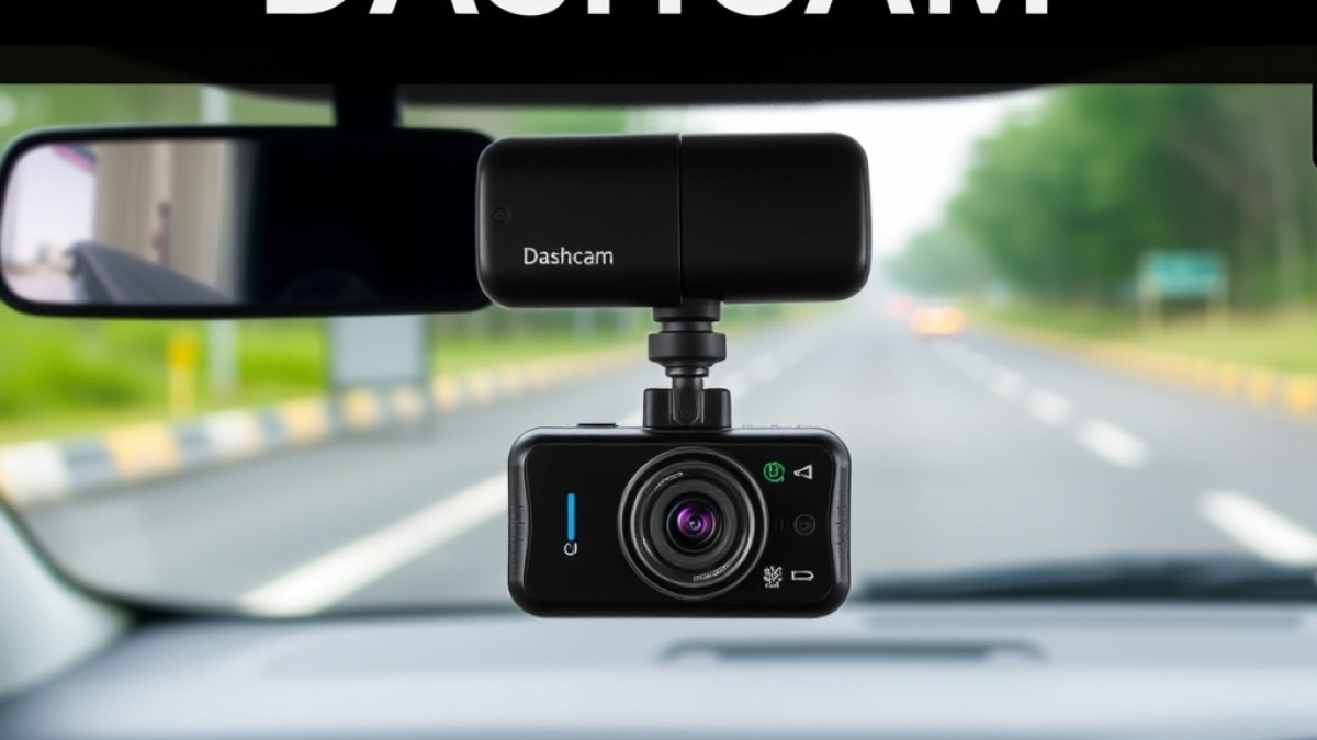 Ilustrasi teknologi dashcam sebagai aksesori otomotif untuk keamanan berkendara