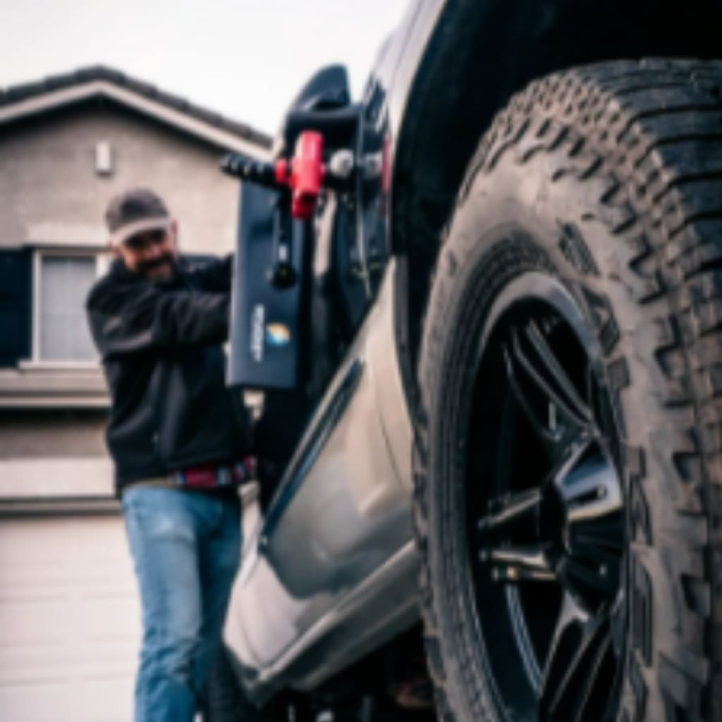 Kevin working a dent out of a car panel