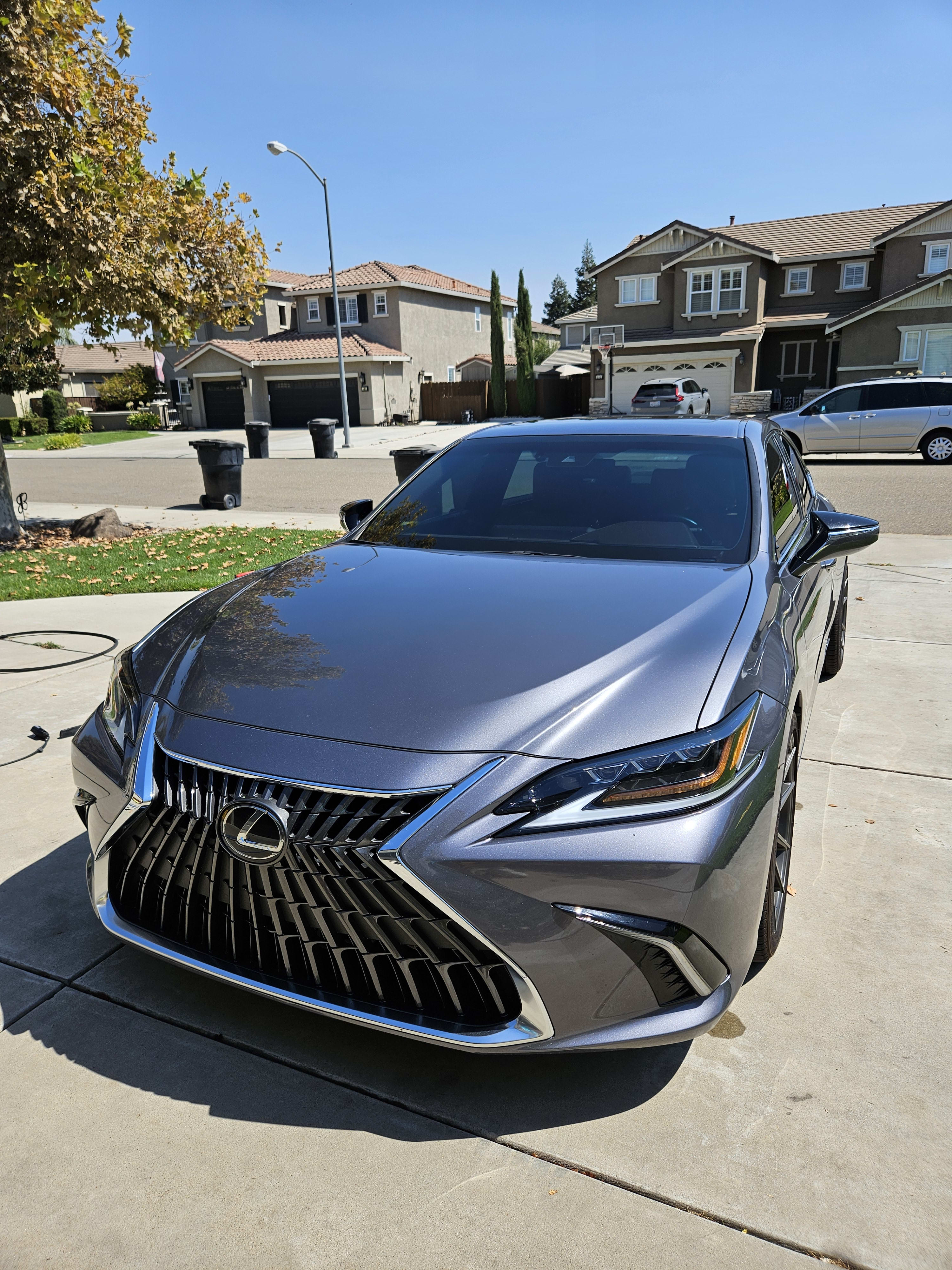 Full detail on a grey Lexus, after repair