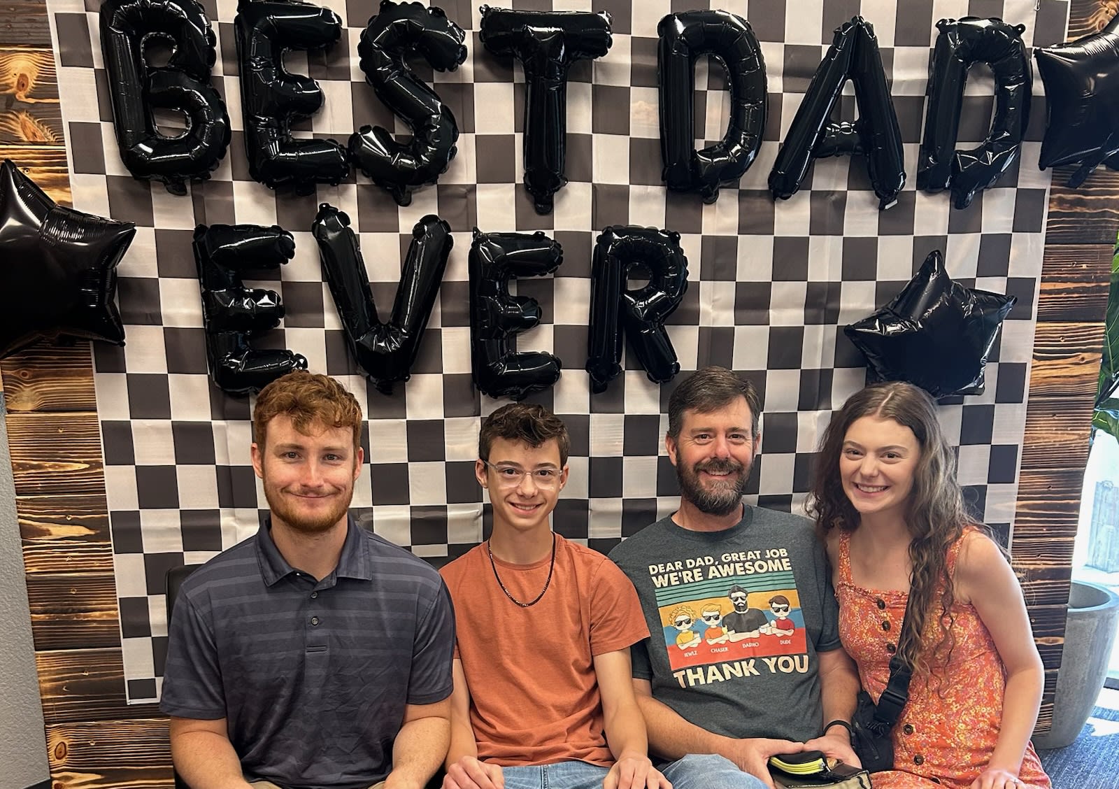Kevin Borden with his family