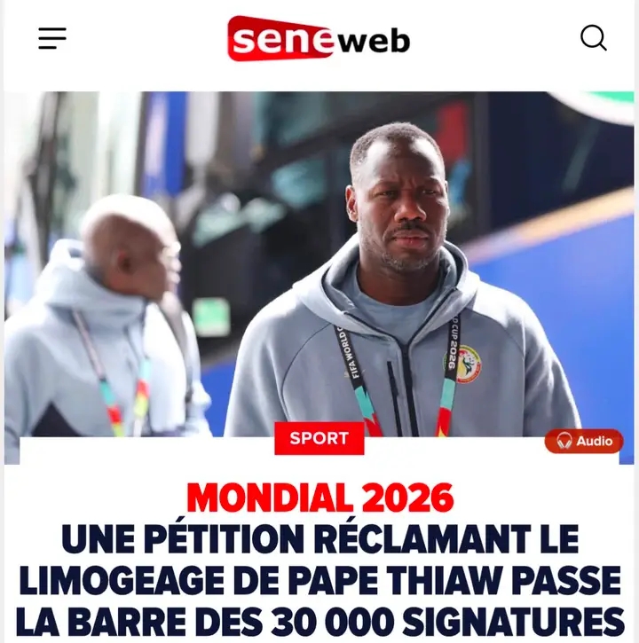 Sélection nationale M. Pape Tiaw et ses erreurs 