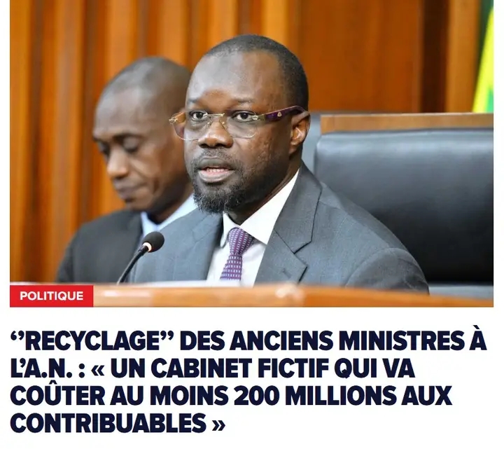 Un cabinet fictif qui va coûter au moins 200 millions aux contribuables
