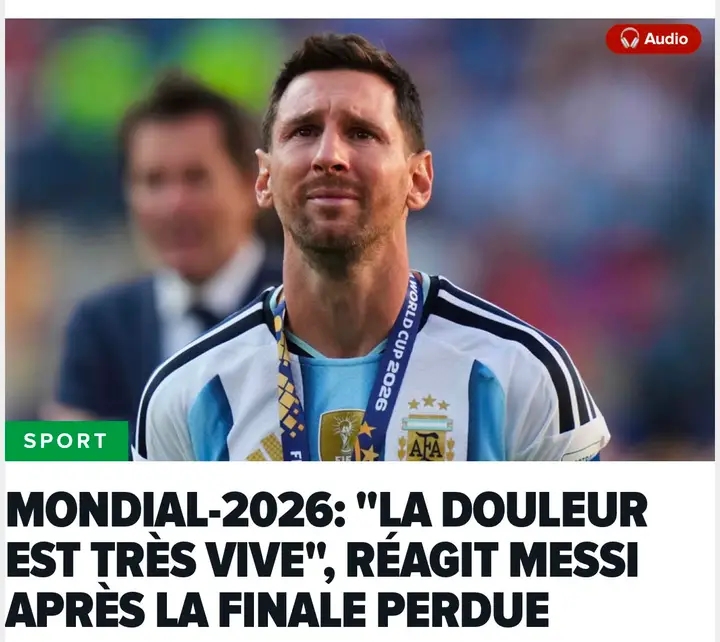 Lionel Messi après la perte de cette grande finale...