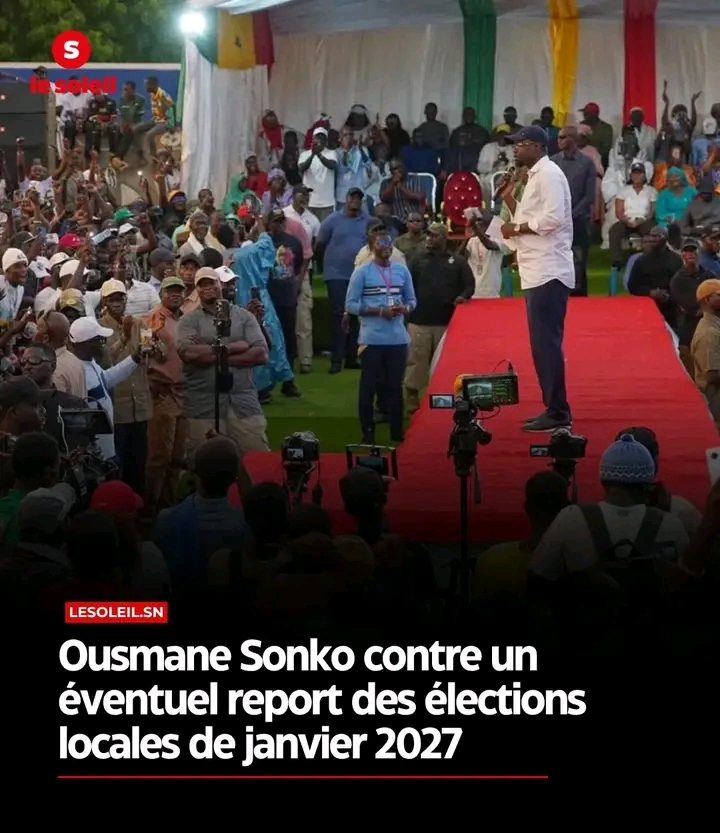 Président de Pastef M. Ousmane Sonko réaffirme son opposition à tout report des élections locales prochaine...