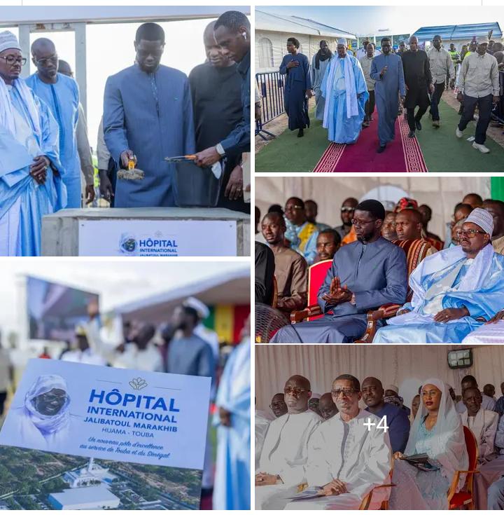 Son Excellence Monsieur Bassirou Diomaye Diakhar FAYE, a procédé ce jour, à Touba Ngabou, à la pose de la première pierre de l'Hôpital international Jalibatoul Marakhib - Hijama...