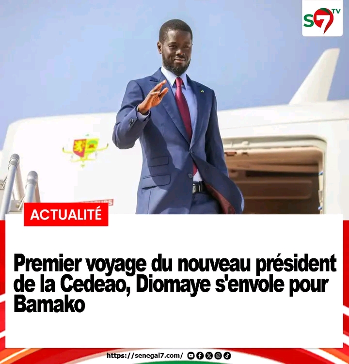 Le Président de la République, Bassirou Diomaye Faye, a quitté Dakar ce matin pour une visite d’amitié et de travail en République du Mali...