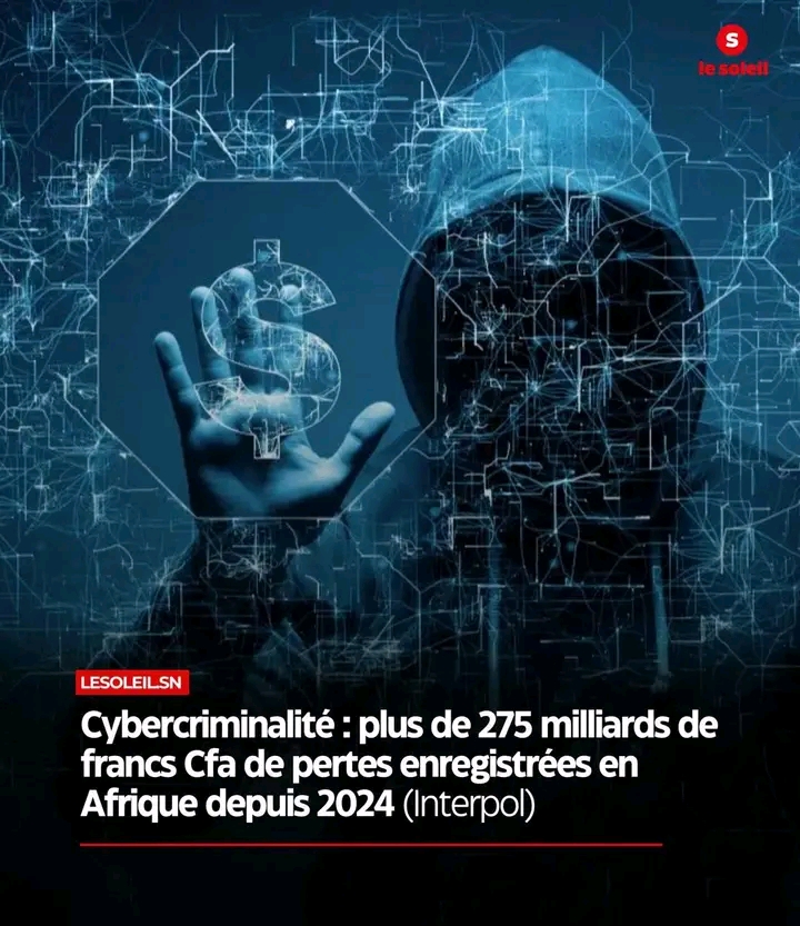 Les pertes liées à la cybercriminalité en Afrique ont plus que doublé, passant, depuis 2024, de 109,3 milliards de francs Cfa à plus de 275,5 milliards CFA...