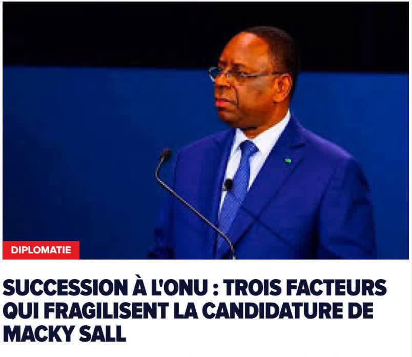 Le premier vote indicatif organisé par le Conseil de sécurité des Nations unies a mis en lumière les sérieuses difficultés auxquelles se heurte la candidature de l'ancien président sénégalais Macky Sall au poste de secrétaire général de l'ONU...