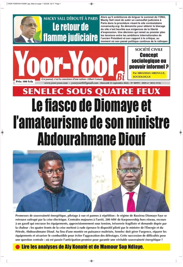 Le Directeur Général de la Senelec, Pape Toby Gaye, est revenu en détail sur les perturbations observées ces derniers jours sur le réseau électrique national...