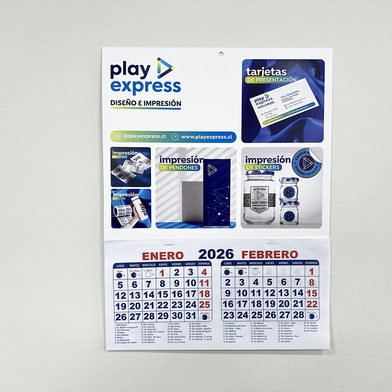 Calendario de pared bimensual