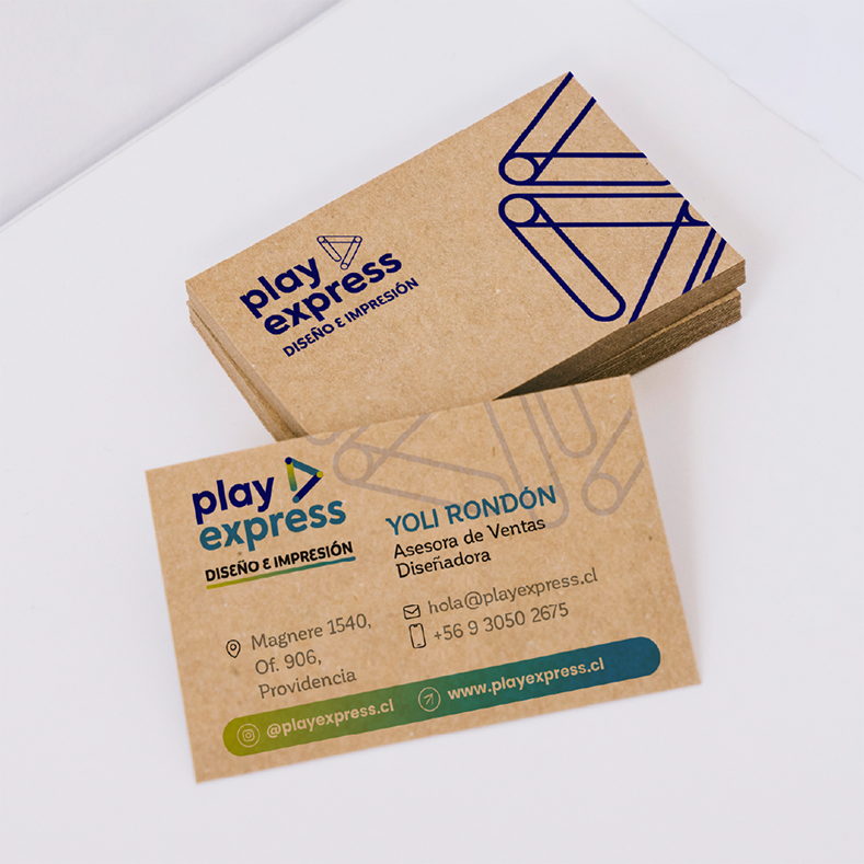 Tarjetas de presentacion kraft