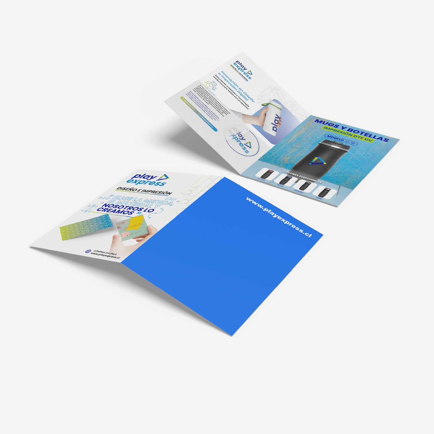 Folleto tríptico con plegado preciso a todo color