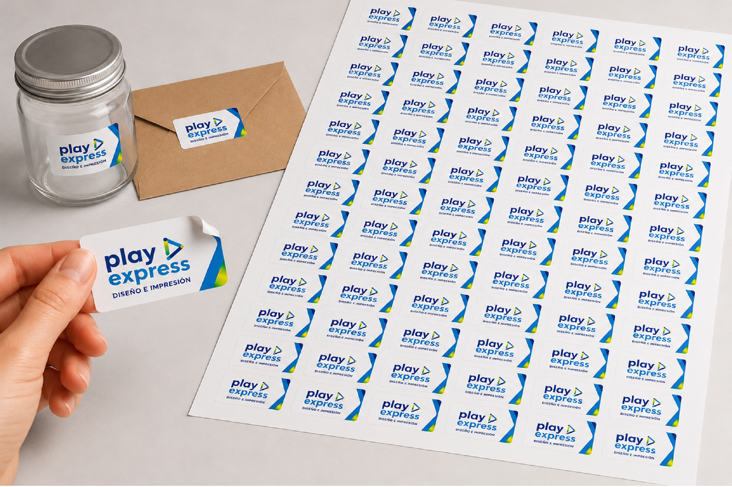 Stickers troquelados personalizados impresos por Play Express