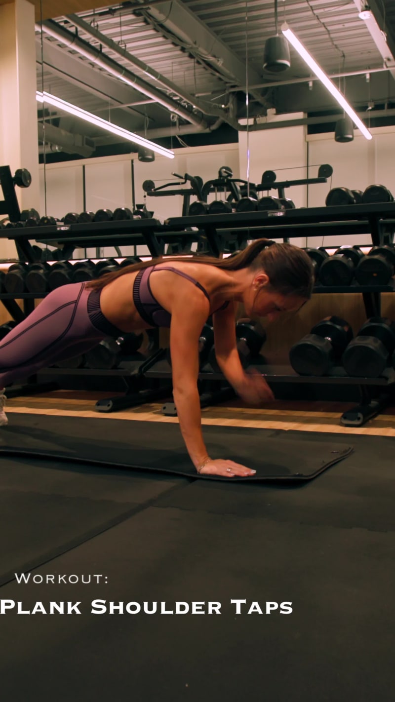 Plank Shoulder Taps for Stability