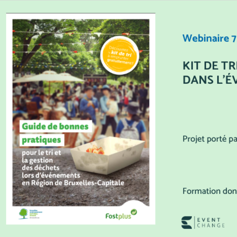 Webinaire Gestion et Tri des déchets dans l&rsquo;événementiel bruxellois
