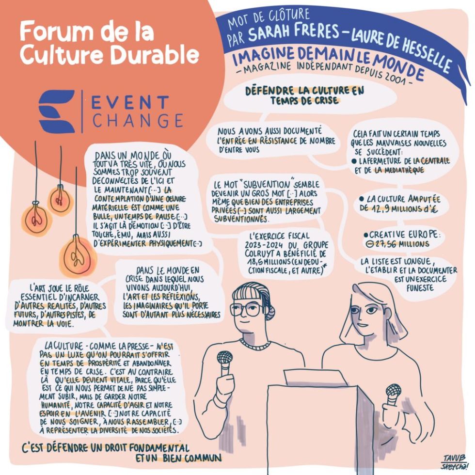 Mot de clôture d'Imagine, Demain le monde